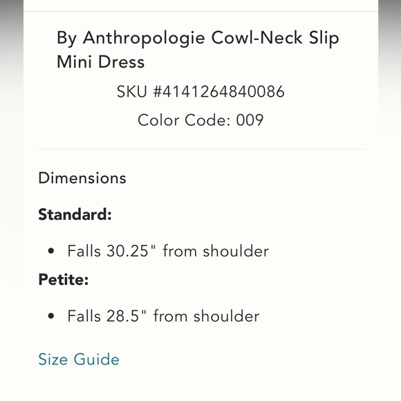 NWT Anthropologie‎ cowl-neck slip dress floral - Picture 6 of 7